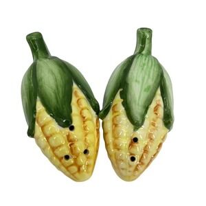 Vintage Salt & Pepper Shakers Corn‎ Cob Vancor Ceramic Collectible
